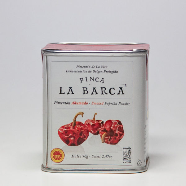 Gerookt paprikapoeder Pimentón mild blik 70g Finca La Barca