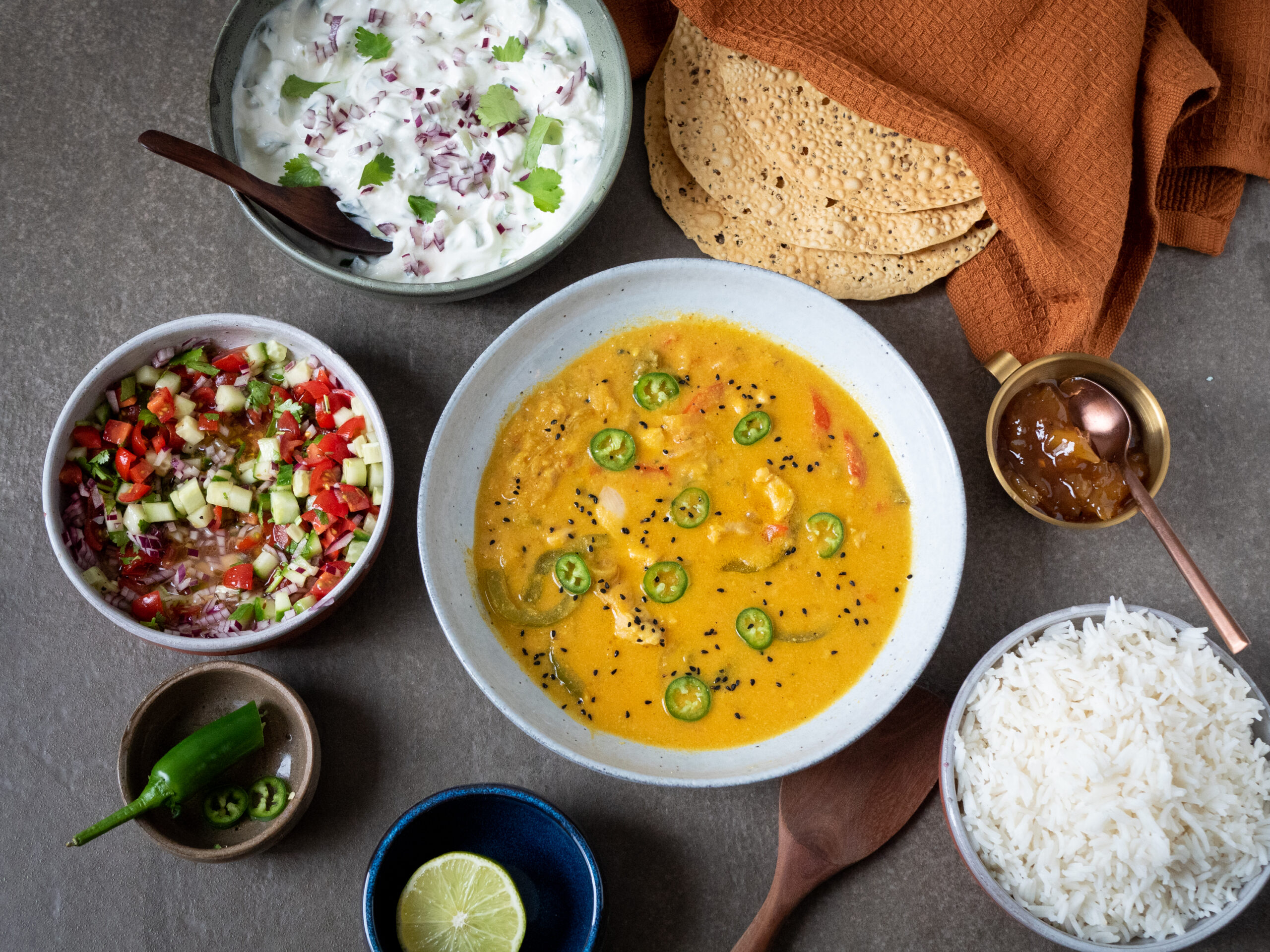 Indiase curry from scratch Pimentón