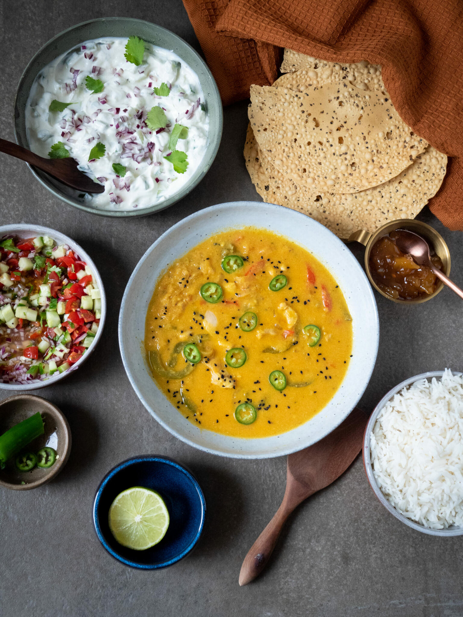 Indiase curry from scratch Pimentón