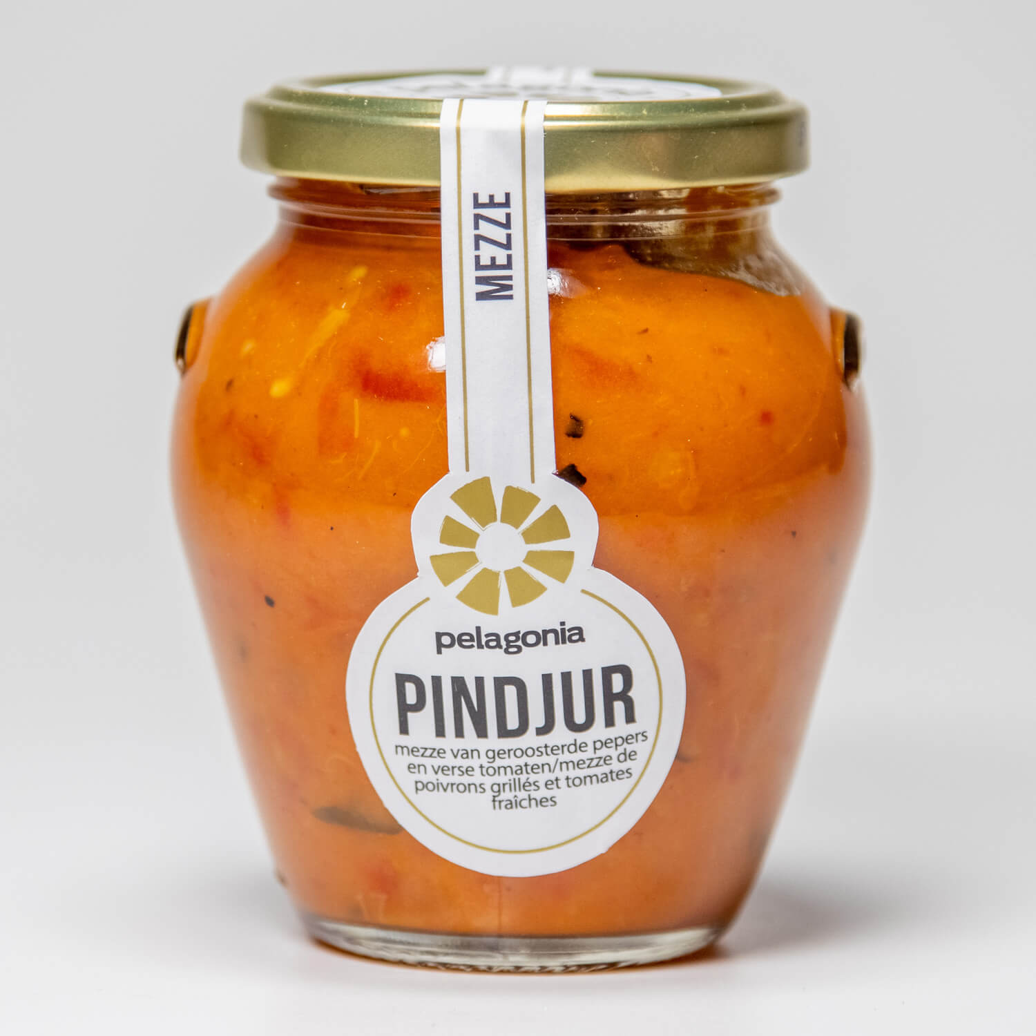 Pindjur, mezze van pepers en tomaten 314g Pelagonia (beperkte houdbaarheid)