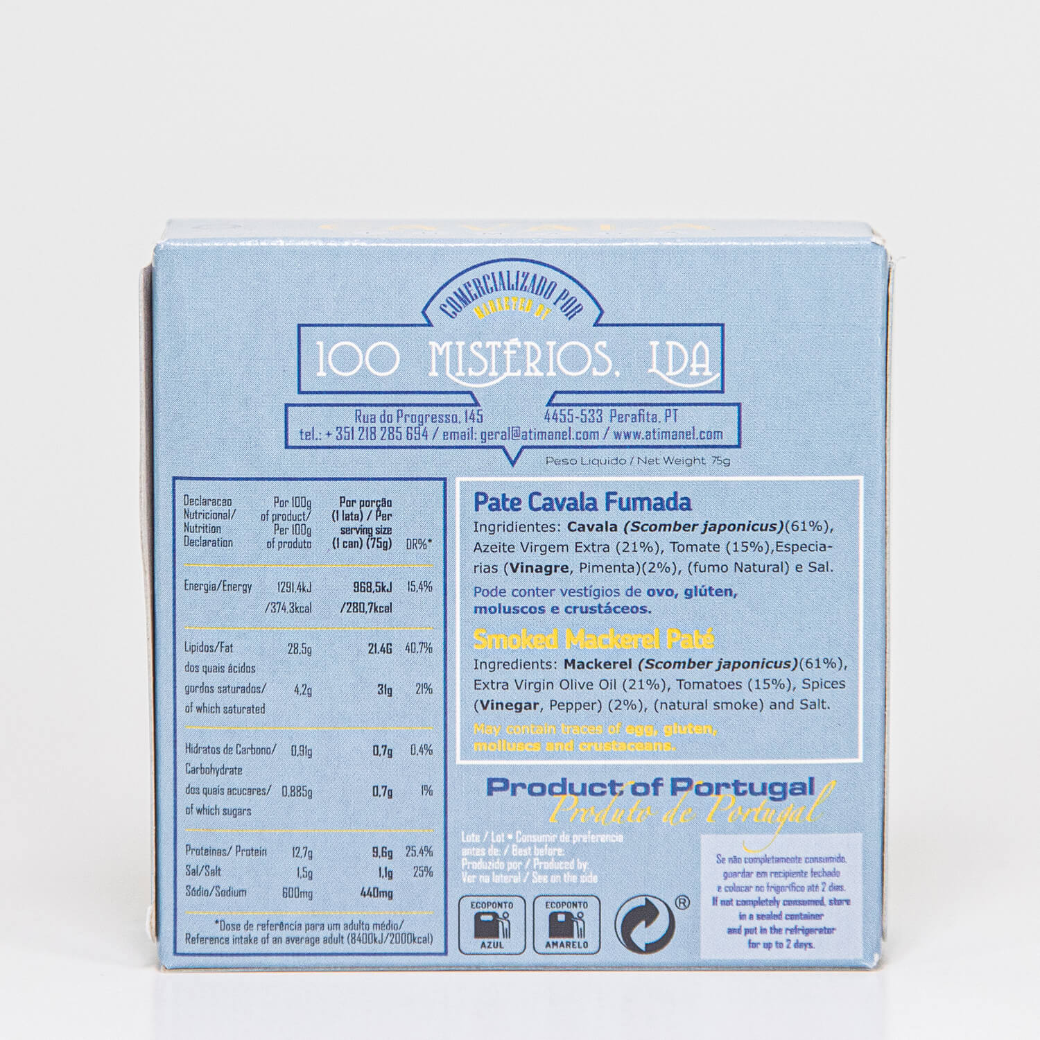 Paté van gerookte makreel 75g Ati Manel - Afbeelding 2