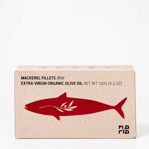 Makreel in extra vierge olijfolie 125g BIO Maria Organic